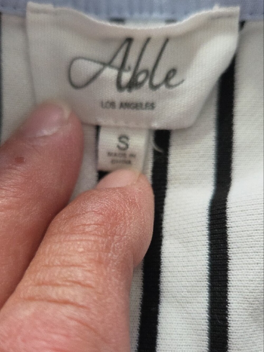 Able Black and White Striped Top - Picture 2 of 3